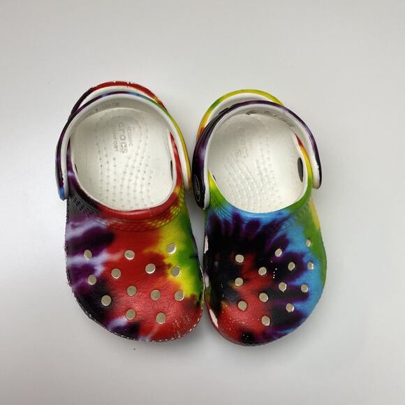 Crocs Tie Dye Sz4 - Picture 4 of 9